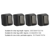 20 Pcs Chair Leg Floor Protector Rectangular Transparent Black Felt
