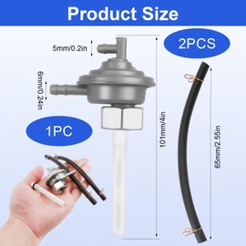 1 Set Motorroller Benzinhahn Unterdruck with 2 Benzinschlauch Kit Universal Unterdruck Benzinhahn Für Cpi Keeway Kymco Sym Gy6 139qmb Generic Baotian Benzhou Piaggio Aprilia Roller