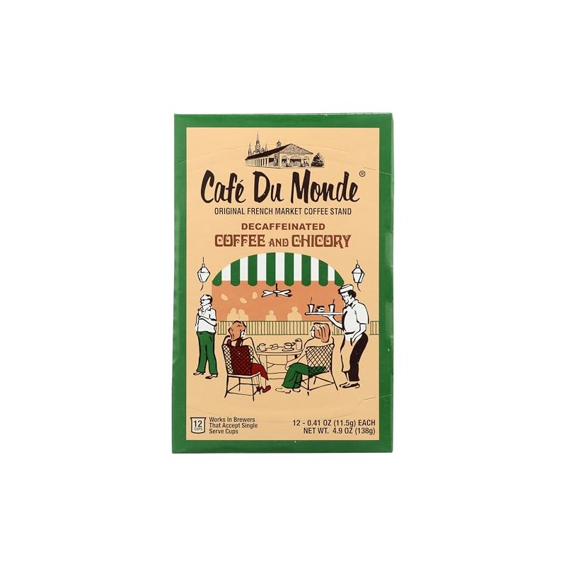 Cafe Du Monde Decaf Coffee and Chicory Single Serve Cups,