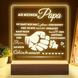 JEMESI Dad Gifts from Daughter Son Kids, Birthday Gifts for Dad, Engraved Night Light Gifts for Dad, to My Dad Birthday Gifts from Son Daughter, Fathers Day, Thanksgiving, Christmas Gifts.