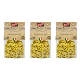 Sophia Foods Two-Color Farfalle Pasta, Lemon Flavored, 8.8oz Bag - Bright and Flavorful (3-pack)
