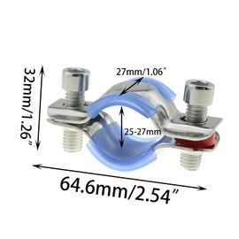 DGZZI 2PCS Fixing Tube with Leather Pad and Spanner Fix Office Chair Sagging 304 Stainless Steel Pneumatic Lift Cylinder Clamp Retainer for 25-27mm Lift Cylinder Office Chair