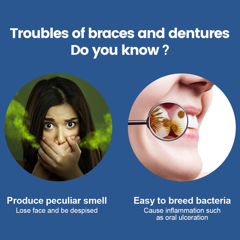 Denture Bath Box Cup Large Space Easy to Clean PP