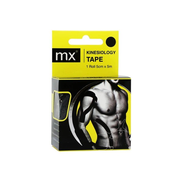 MX Kinesiology Tape - Black (5cm x 5m)