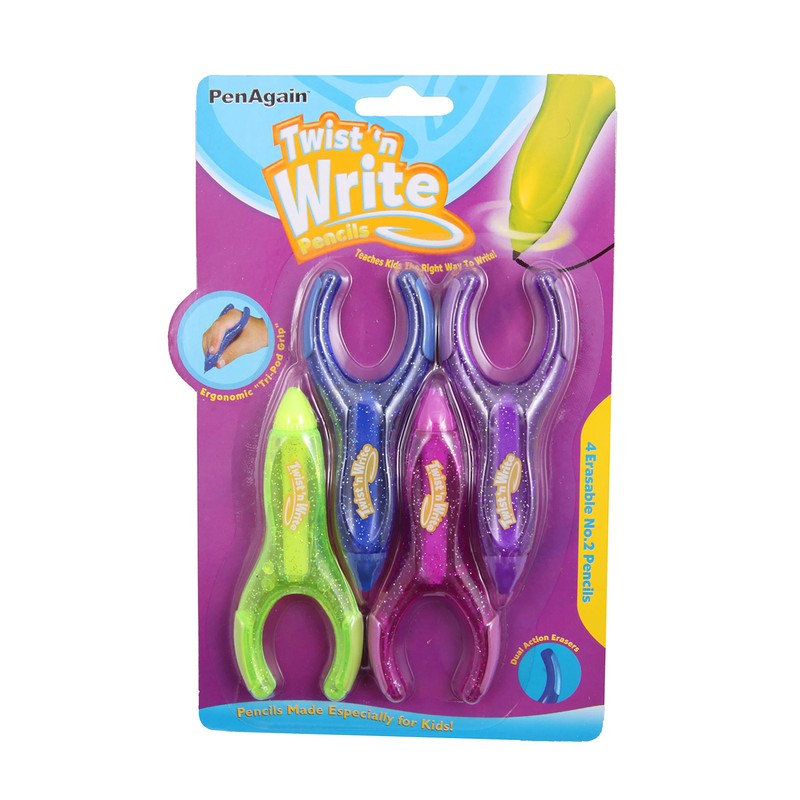 PenAgain 71 Twist 'N Write Pencil, Assorted Colors, 4 Count