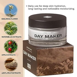 Plant Apothecary Day Maker Daily Moisturizer with Vitamin E, Edelweiss, Watermelon, Apple, Lentil Fruit Extract - Retain Skin Moisture - Hydrating Fac