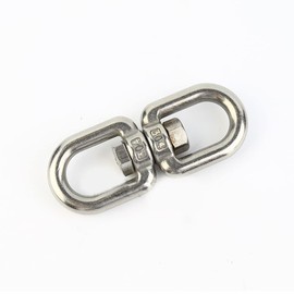Swivel Eye Hook 304 Stainless Steel Eye To Eye Swivel Ring M5 Eye Swivel Ring Eye Bolts For Anchor Chain Web Tree Swing Hammock Chair
