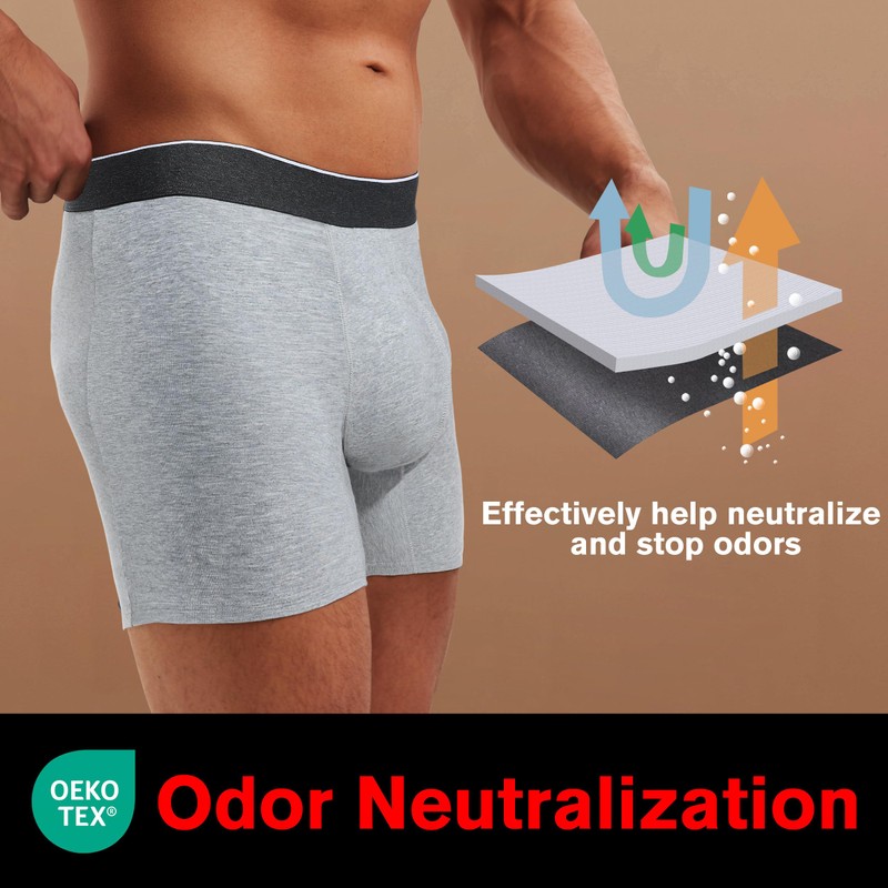 REELINDRY Washable Incontinence Underwear for Men Absorbent 2.3 oz Leak