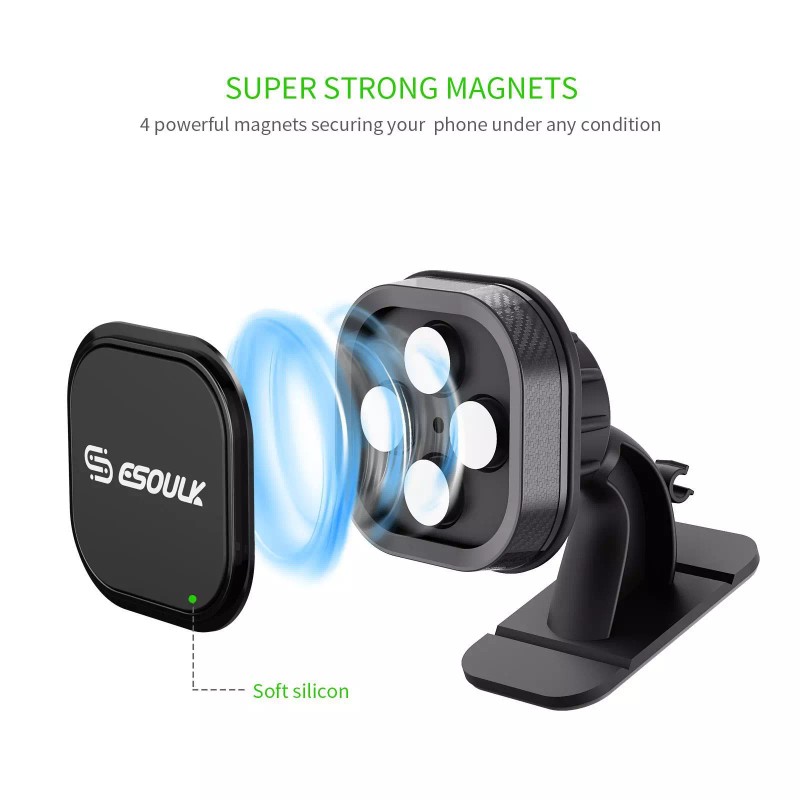 Esoulk Magnet Car Holder Stick On Dashboard
