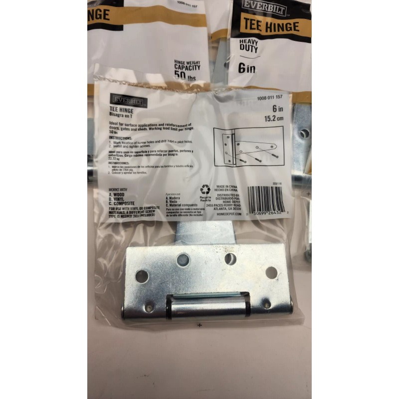 Everbilt 6 PACK - 6 Inch Everbilt Heavy Duty Tee