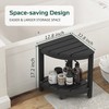BEKVEM Corner Shower Stool for Inside Shower, HDPE Waterproof Shower