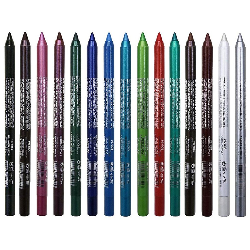 15 Colors Eyeliner Pen Set Colorful Eyeliner Pencil Pearl Eyeliner
