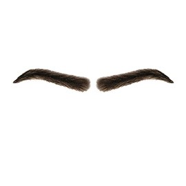 Fake Lace Eyebrows for Men Human Hair Black Brown Artifical Eyebrows (F2)