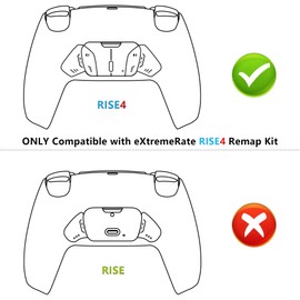 Chameleon Green Purple Replacement Redesigned K1 K2 K3 K4 Back Buttons Housing Shell for eXtremeRate RISE4 Remap Kit - Without Controller & RISE4 Remap Board