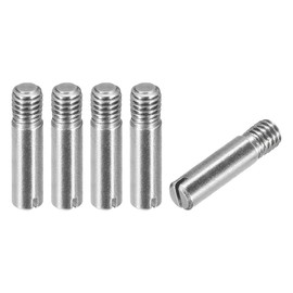 sourcing map 5pcs M6x25mm Slotted Cylindrical Pin 304 Stainless Steel Male Thread Furniture Cabinet Positioning