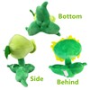 JHESAO 3 PCS PVZ Plush Zombies Plants Sets Toy Peashooter,