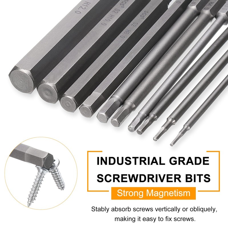 sourcing map H6.0 Hex Head Drill Bit Wrench 6mm Metric