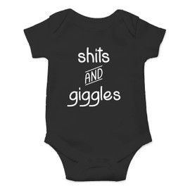 Shits and Giggles - Parody Sayings - Funny Cute Infant Creeper, One-Piece Baby Bodysuit
