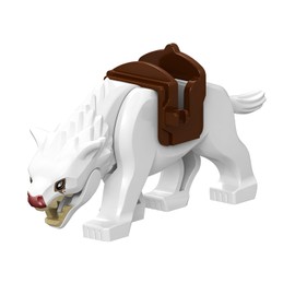 DrmBeyd Lord of Rings MOC Wolf Building Blocks Kit, Medieval Wolf Riding Animal Model for Mini Figures, Compatible with Major Brand, Gift for Film Fans