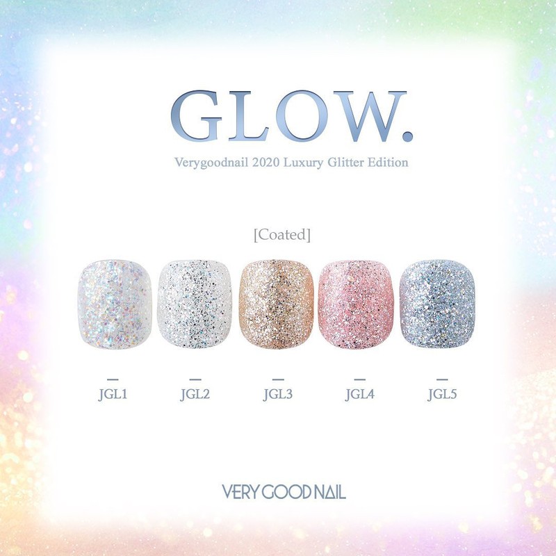 Very Good Nail Glow Whole Gel JAR Type 5-piece Glitter