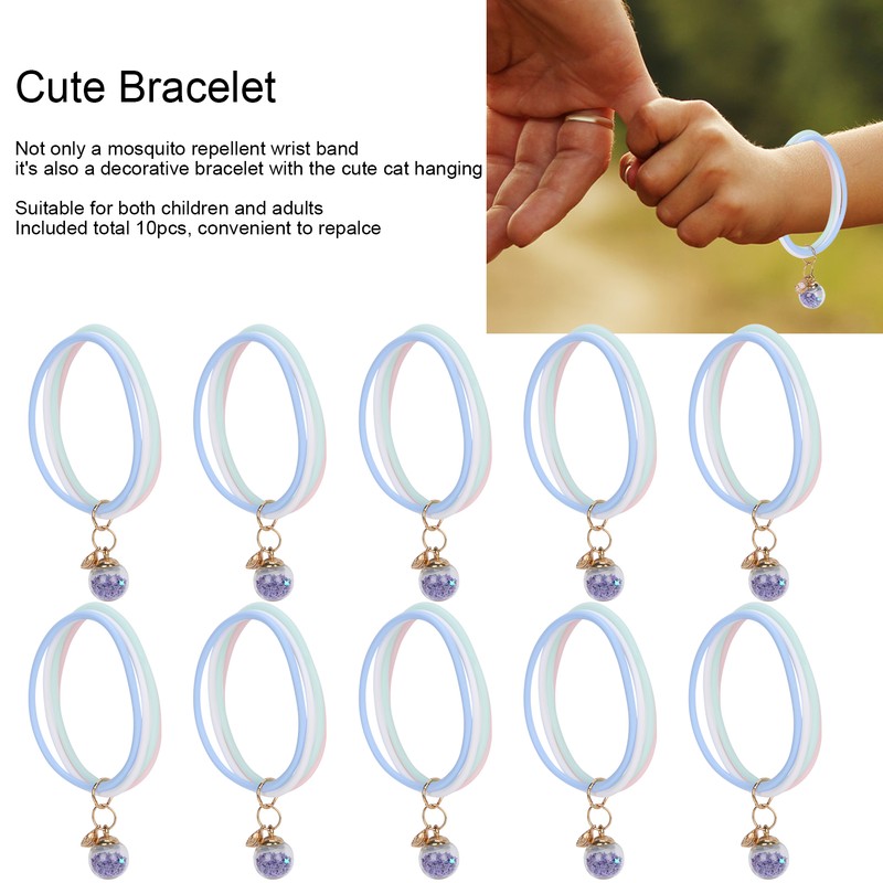 10pcs Delicate Mosquito Repellent Bracelet Essential Oil AntiMosquito Full Waterproof
