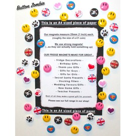 9 Mini Sherlock Fridge Magnet Set (25mm) - Made in UK - by Button Zombie