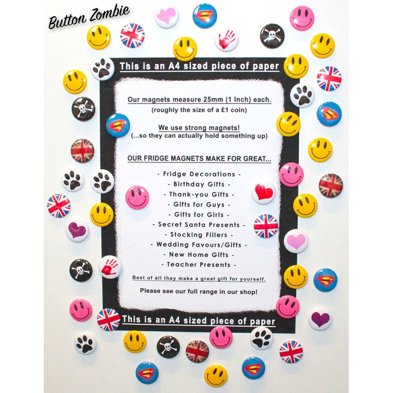 9 Mini Sherlock Fridge Magnet Set (25mm) - Made in