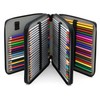 BTSKY Deluxe PU Leather Pencil Case For Colored Pencils -