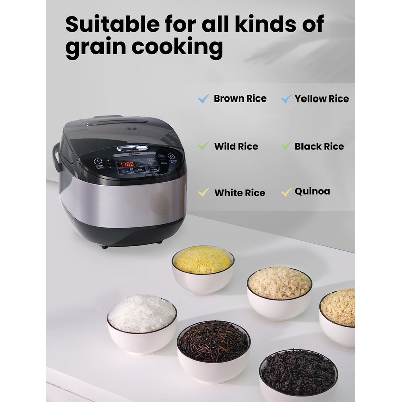 COMFEE' Rice Cooker, Japanese Large Rice Cooker with Fuzzy Logic