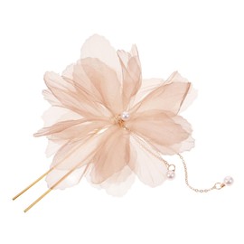 OATIPHO Flower Pearl Hair Pins Set of 2 U-Shaped Floral Hair Accessories for Women Elegant Leaf Design for Weddings and Parties