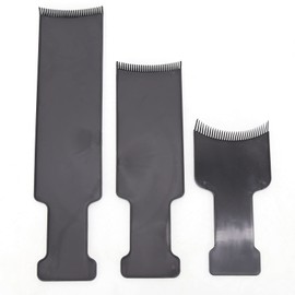 BTWTRY - Juego de 6 tablas de balayage y pinceles, 3 piezas de tabla de resaltado con dientes y 3 pinceles para colorear el cabello, para teñir el cabello, teñir tu propio peluquero (6 piezas)