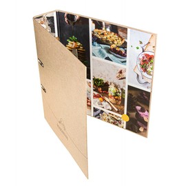 Leckerschmecker – Folder Motif Recipe Folder DIN A4 Approx. 8 cm Wide Recipe Book Kitchen Kraft Paper Look Neutral Beige