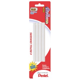 Pentel Borrador de recambio para goma de borrar Clic, paquete de 4 (ZERBP4-K6)