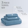 MICROFI New Microfiber Waffle Bath Towels, 3 Pieces, Oversized, Soft,