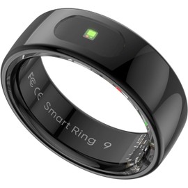 HPLSZCN Smart Touch Ring, Bluetooth Function, Smart Sport Fitness, Track the Rest, Your Exclusive Smart Butler ios/Android/CK (Black, 11)