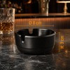 APS 576 "CASUAL" Set of 3 Black Melamine Ashtrays Diameter