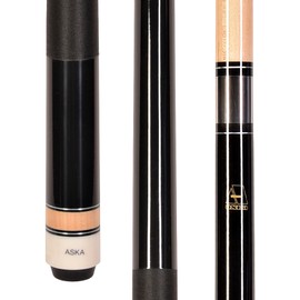 ASKA L2 2-Piece Pool Cue Stick, 58-inches Hard Rock Canadian Maple, 13mm Hard Tip (20-Ounce, Orange)