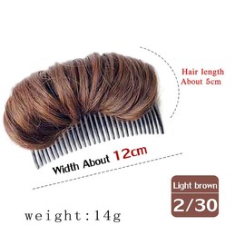 Light Brown Hair Volumizing Clip Bun with Invisible Pad for Thinning Hair - Fluffy Princess Styling Barrette for Girls and Women