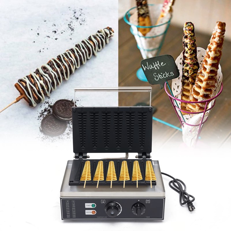 CeRaBuRET Electric Waffle Maker Machine, Nonstick, Stainless Steel and Black,