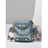 Fashionable Geometric Pattern Pu Leather Crossbody Bag As Gifts, 2025