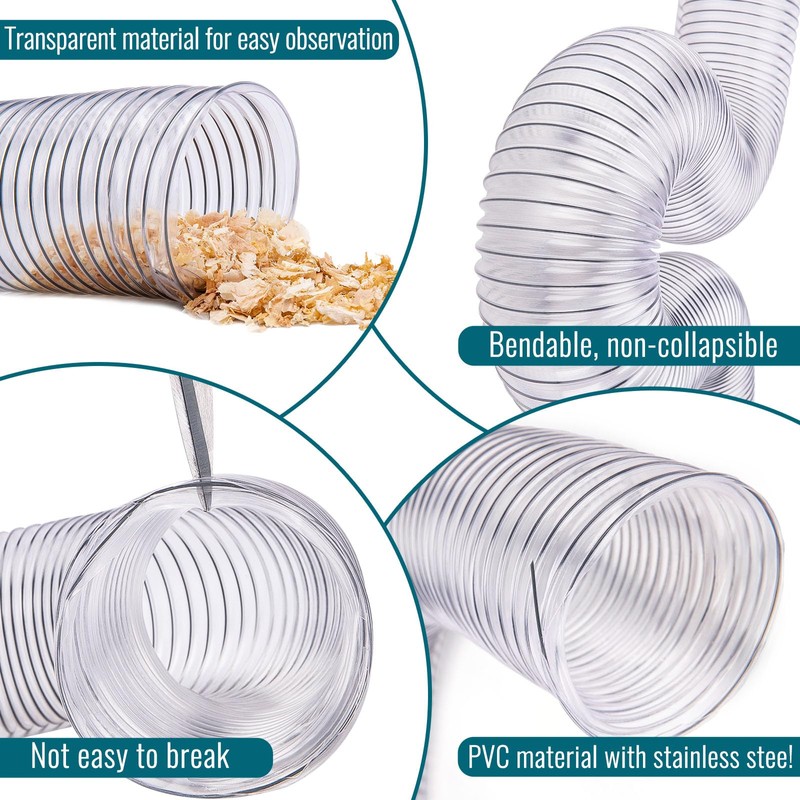 4" X 10' Dust Collection Flexible Hose with 4 In