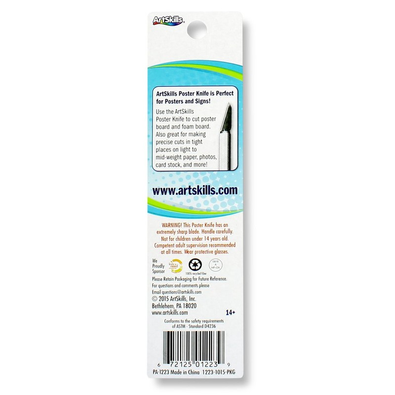 ArtSkills Poster Knife for Precision Cutting, 1 Piece, Includes 2