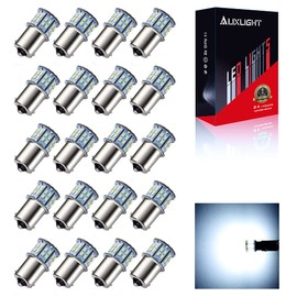 AUXLIGHT 20 PCS 1156 1141 1003 7506 BA15S RV Interior Light Bulbs, Super Bright 50SMD LED Replacement for 12 Volt RV Camper Trailer Boat Trunk Interior Lights (Cool White)