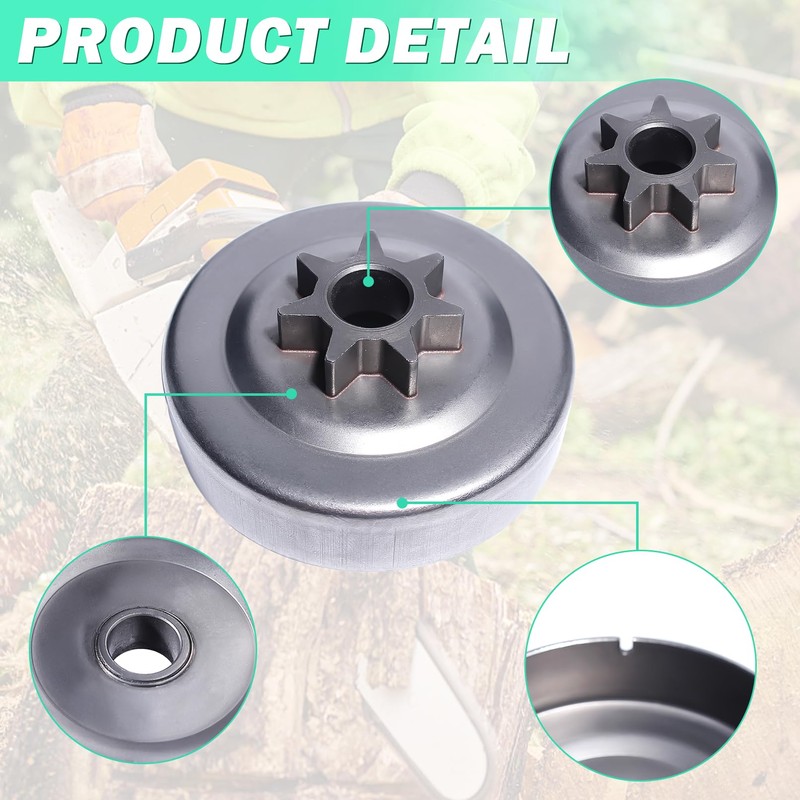 Adefol 3/8" 7T Sprocket Drum Needle Bearing Kit for Stihl