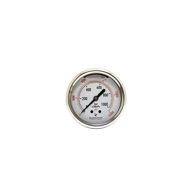 2-1/2" Liquid Filled Pressure Gauges - Stainless Steel Case, Brass,