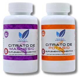 Citrato de Magnesio y Citrato de Potasio con 60 cápsulas c/u de 500 mg SAISA HERBAL