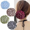 SHTGOI Pack of 2 Hair Net Bun with Rhinestone Bun