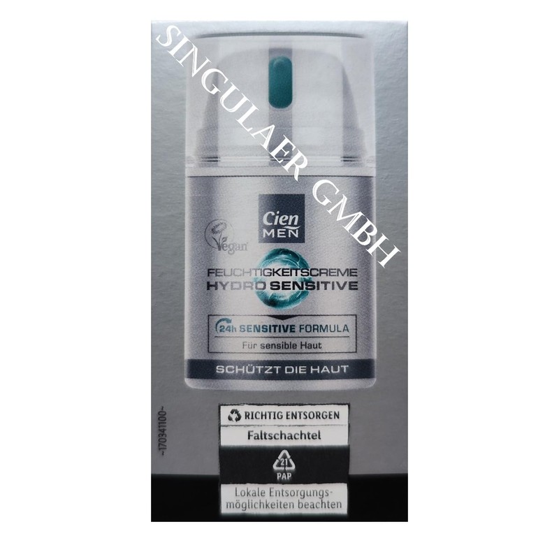 CIEN MEN Face Care Hydro Sensitive Moisturiser for Sensitive Skin,
