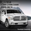 G-PLUS Headlight Assembly w/Bulbs,Fit Dodge Ram 1500 2500 3500 2009-2018