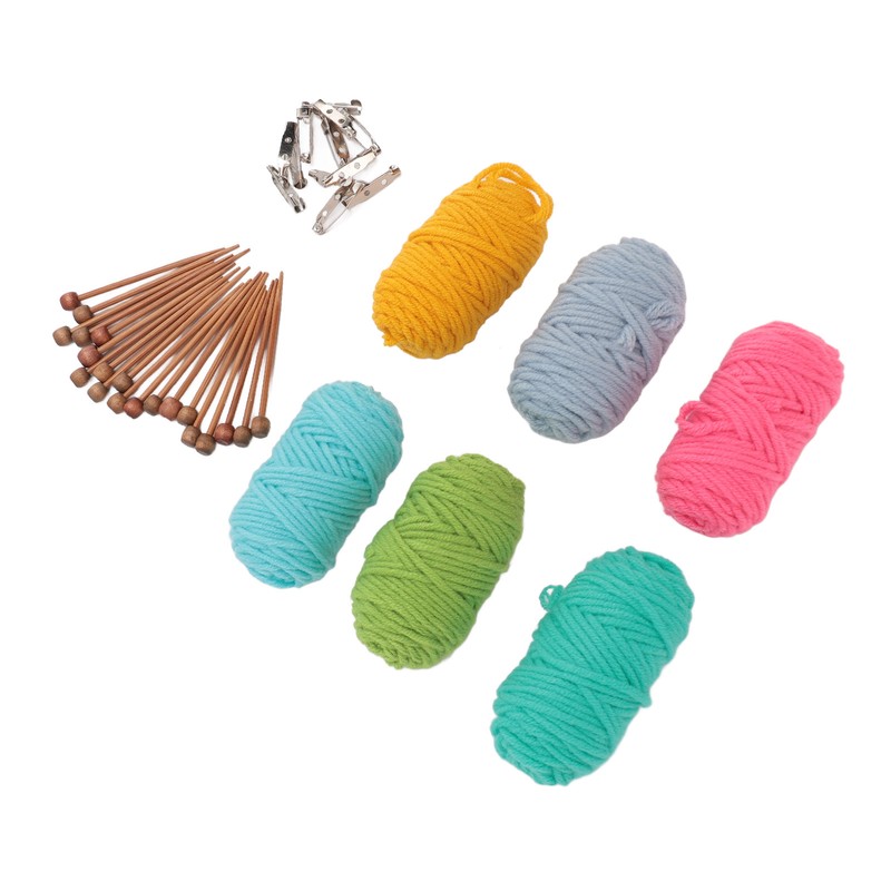 Mini Knitting Tools Set Single Pointed Knitting Needles and 6